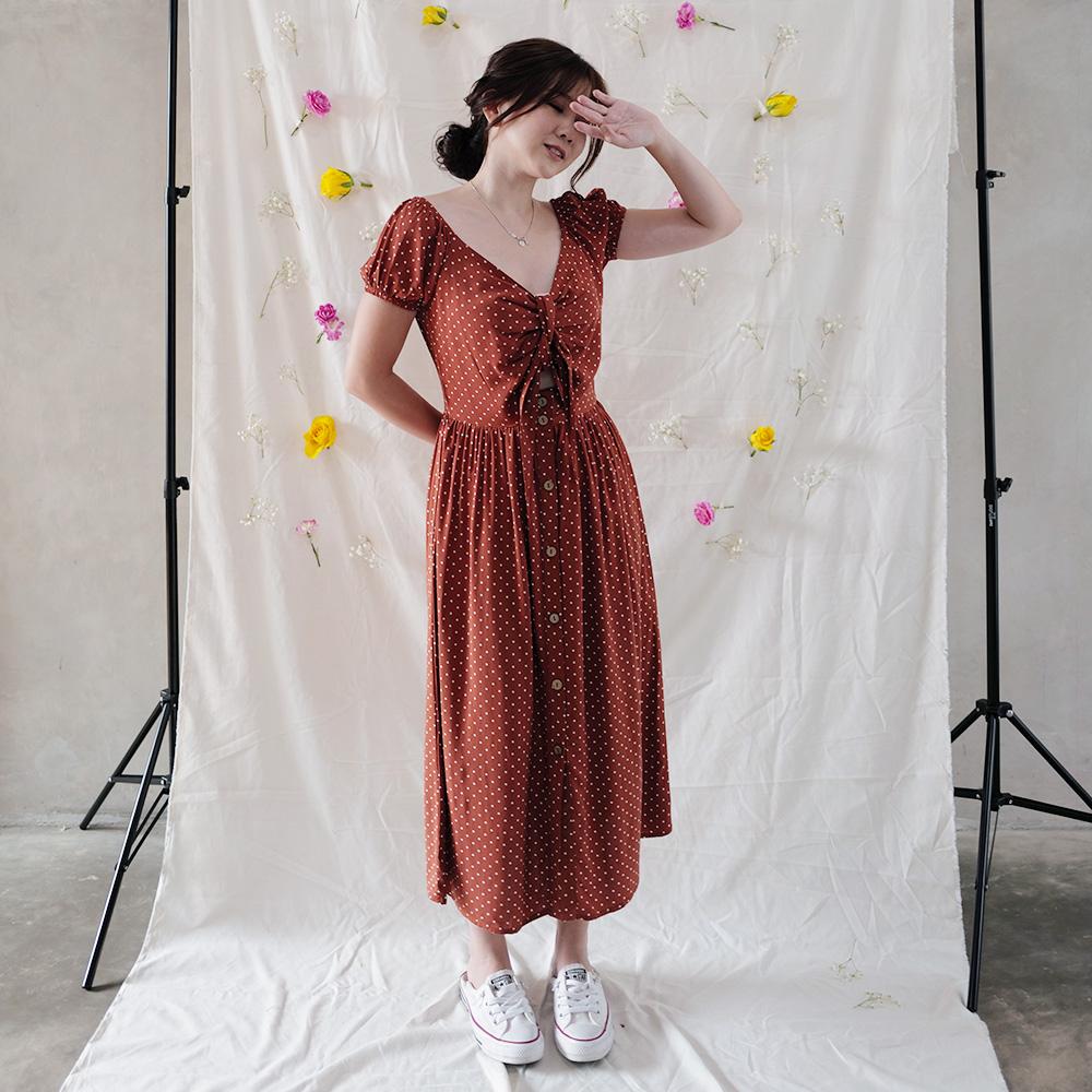 Yunhee Cotton Midi Dress - Lolliestory