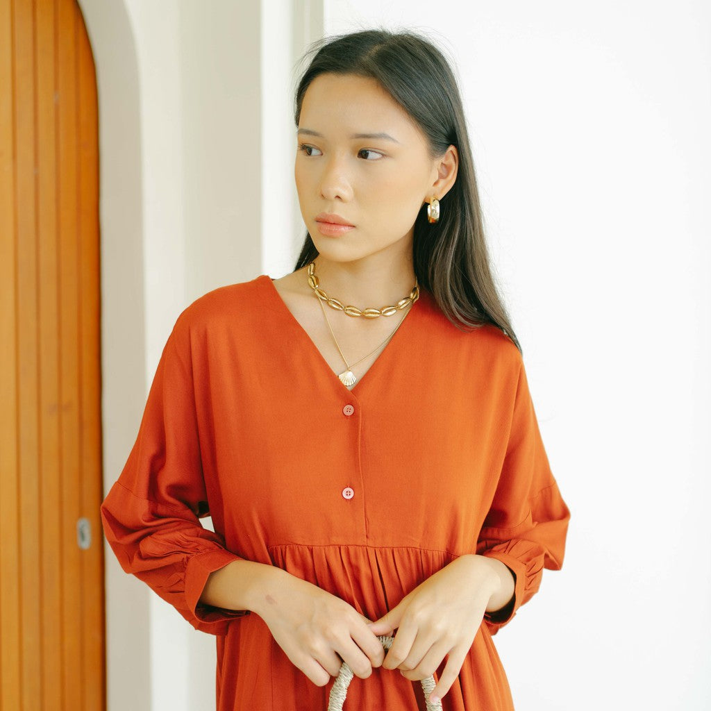 Lolliestory Nadya Cotton Midi Dress