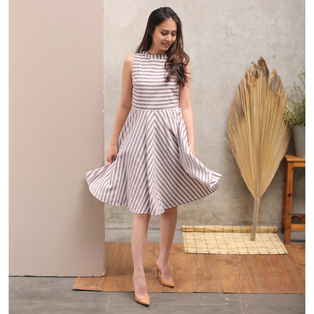Lolliestory Duplo cotton stripe simple dress