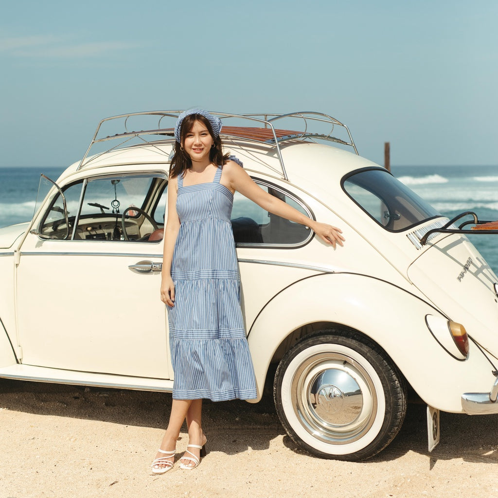 Lolliestory Rheta Stripe Midi Dress