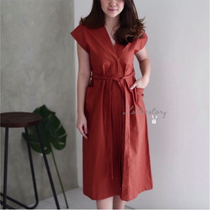 Keiko loose midi cotton dress