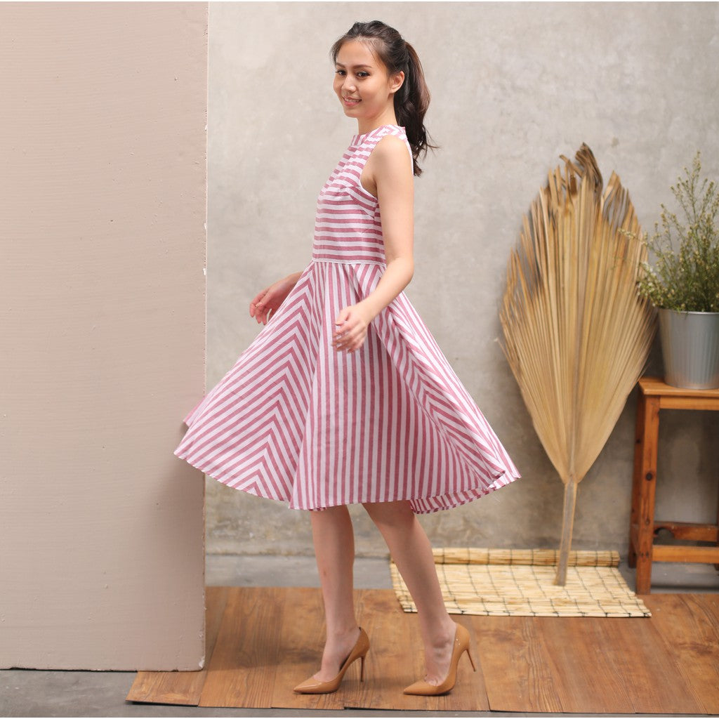 Lolliestory Duplo cotton stripe simple dress