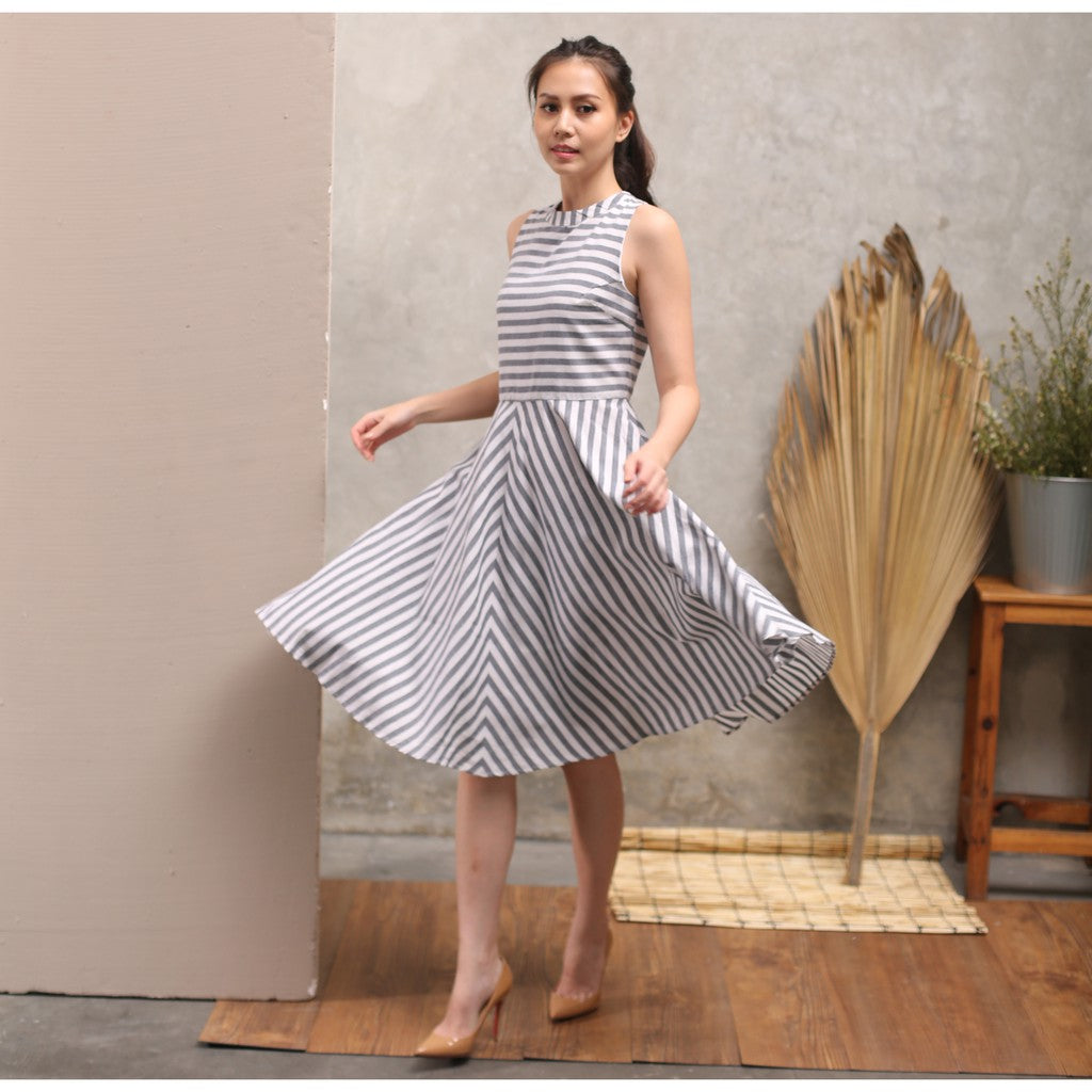 Lolliestory Duplo cotton stripe simple dress