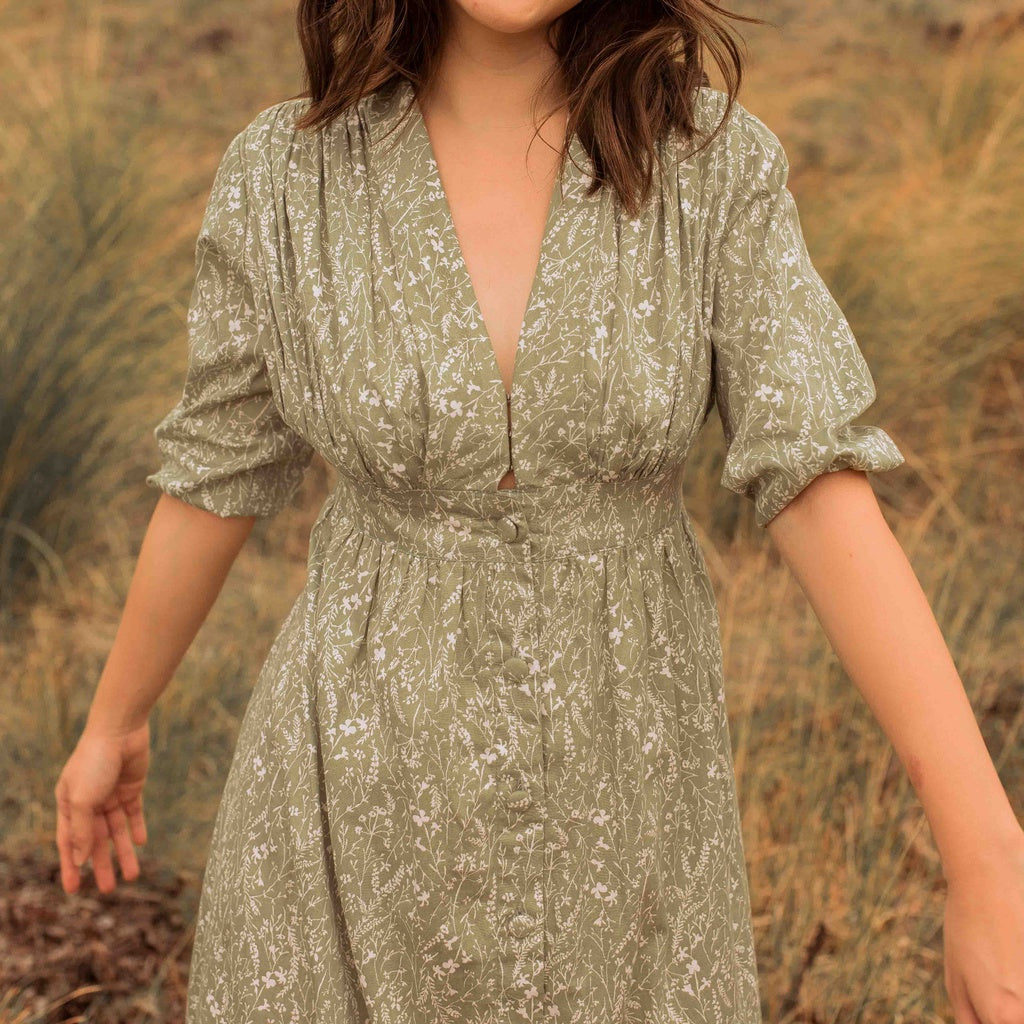 Lolliestory Cali Pattern Midi Dress