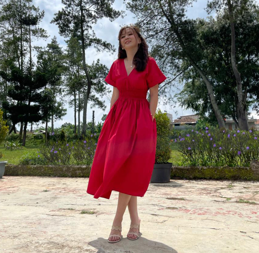 Everly Cotton Midi Dress - Lolliestory