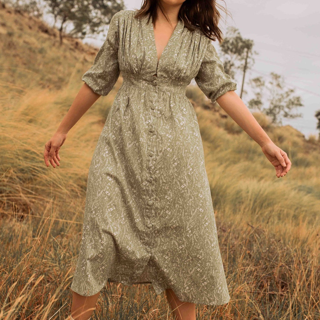 Lolliestory Cali Pattern Midi Dress