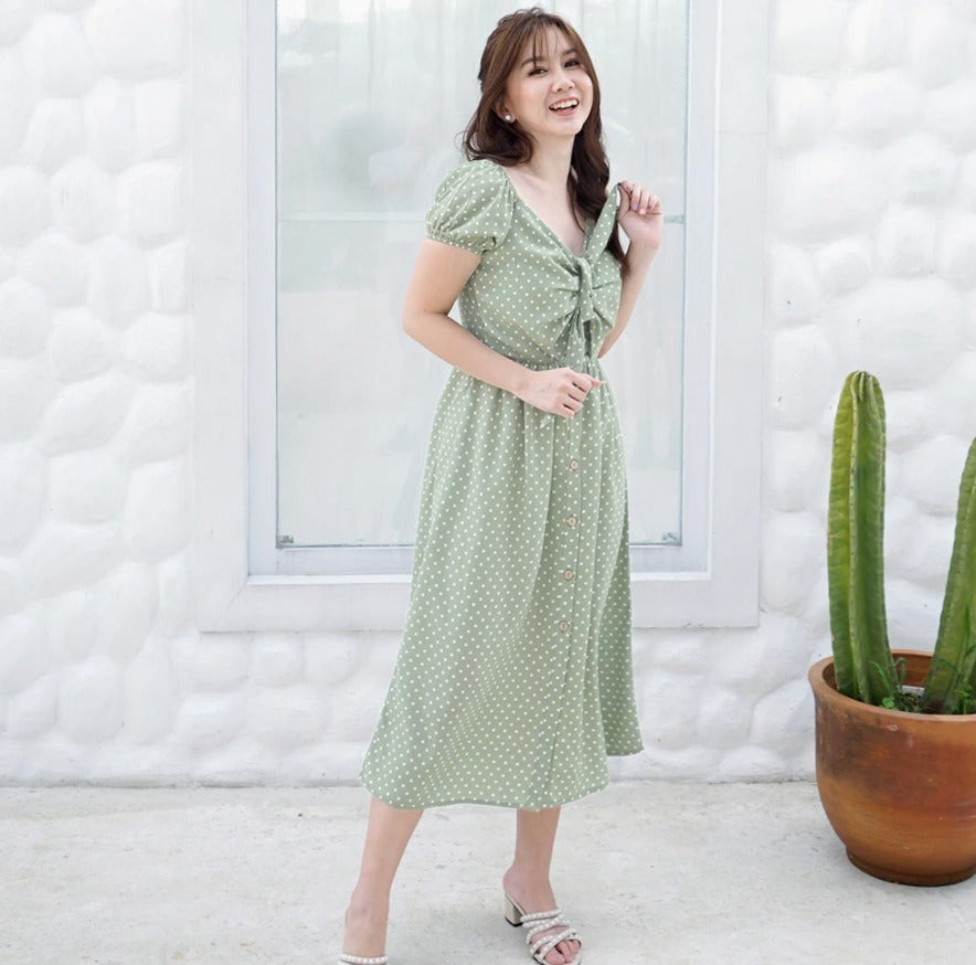 Yunhee Cotton Midi Dress - Lolliestory