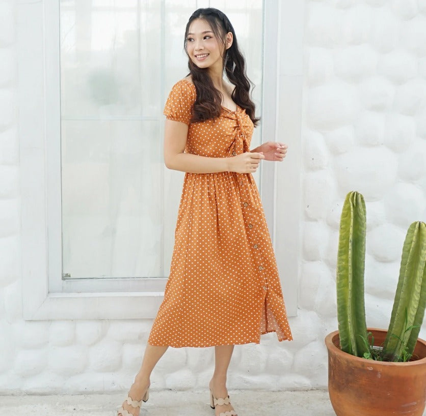 Yunhee Cotton Midi Dress - Lolliestory
