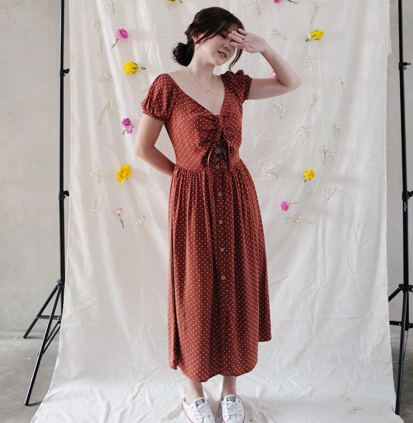 Yunhee Cotton Midi Dress - Lolliestory