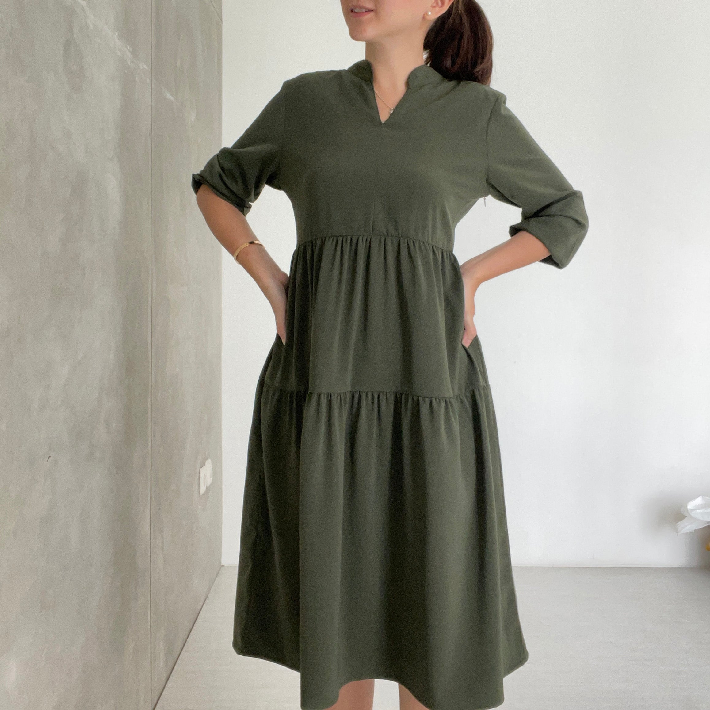 Levyta Simple Midi Dress - Lolliestory
