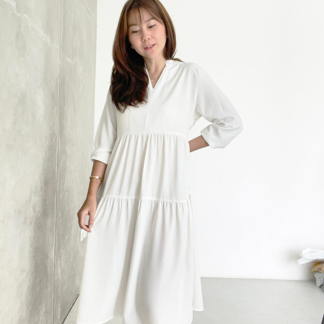 Levyta Simple Midi Dress - Lolliestory