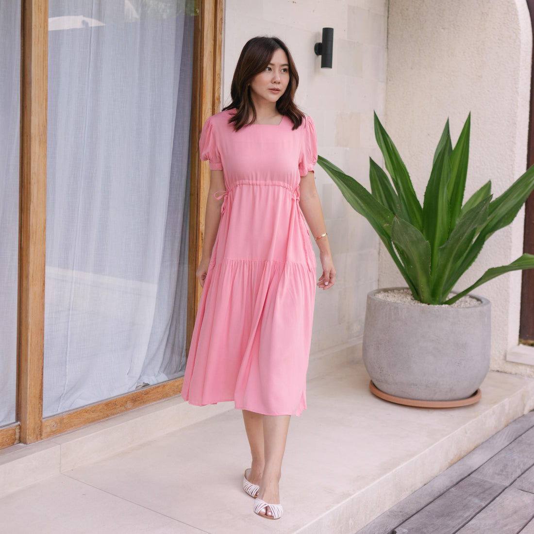 Lolliestory Hana Cotton Midi Dress - Lolliestory