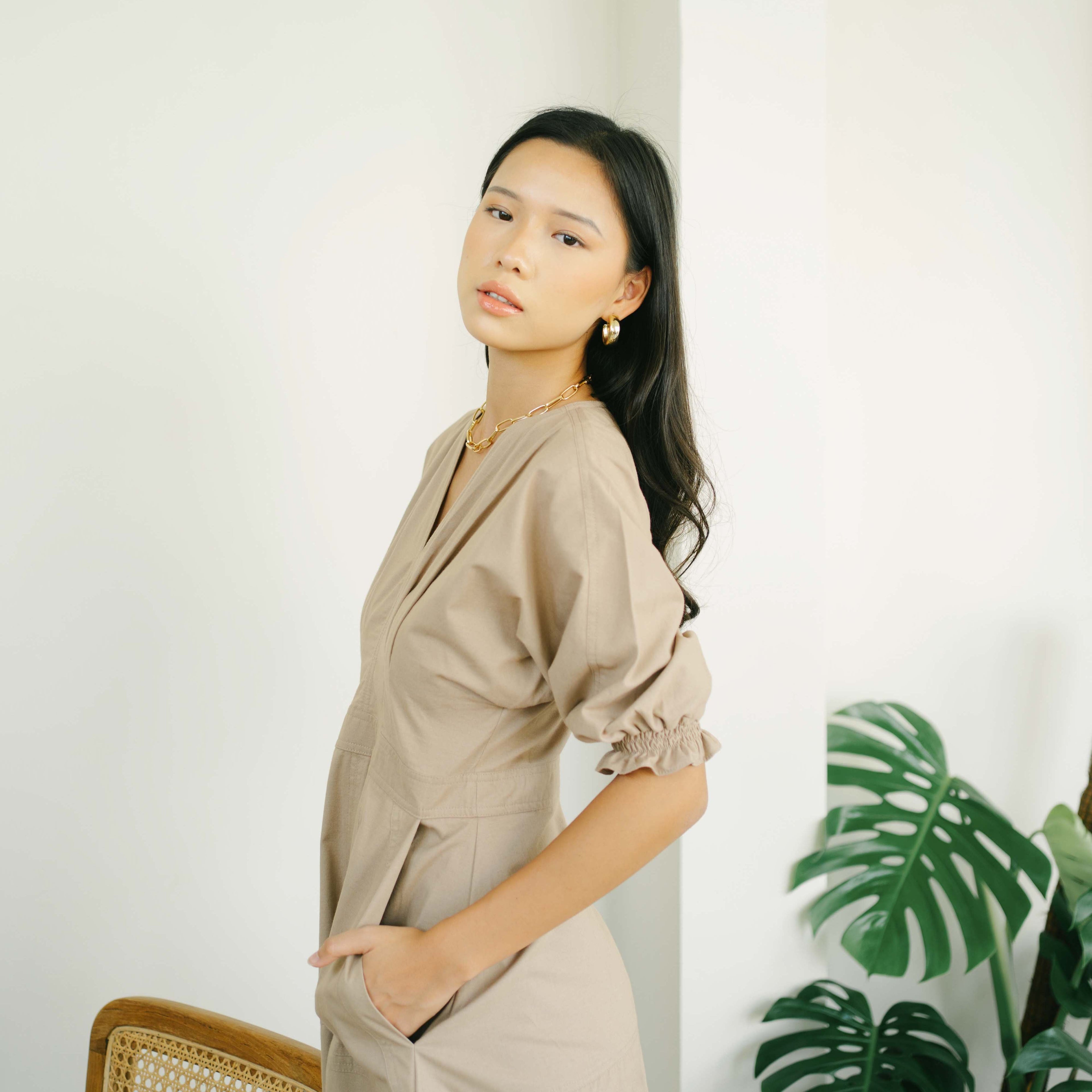 Lolliestory Algae Cotton Midi Dress - Lolliestory