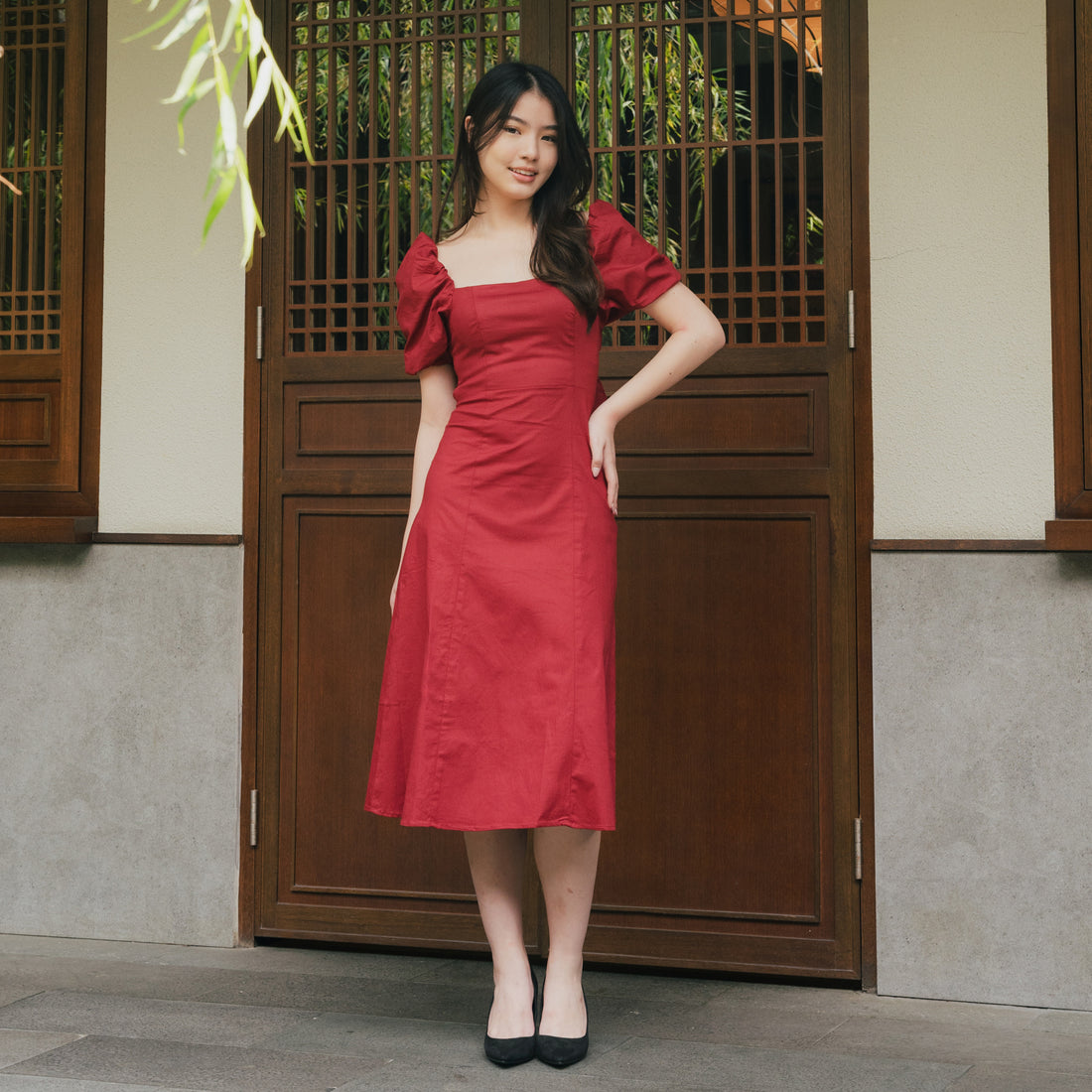 Lolliestory Hibiscus Midi Dress