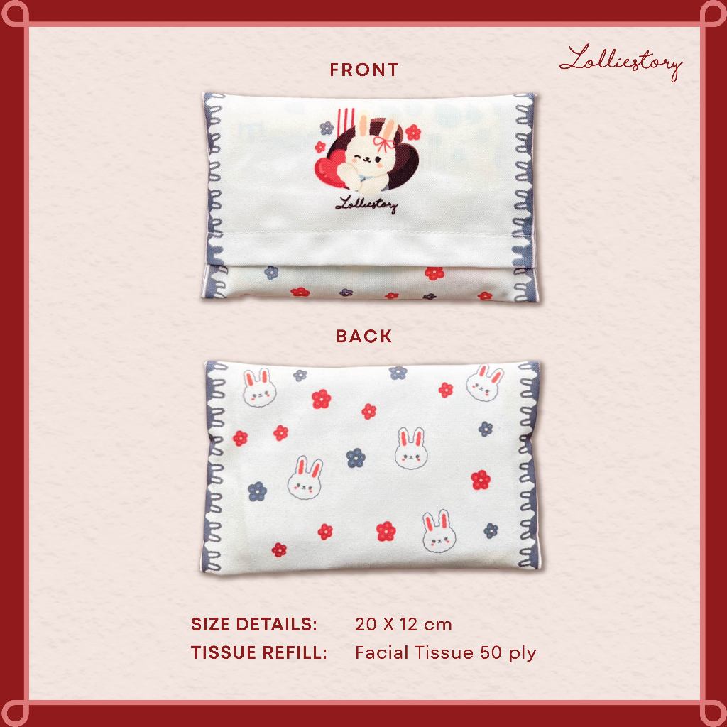 White Rabbit Tissue Lolliestory White Rabbit Tissue Pouch