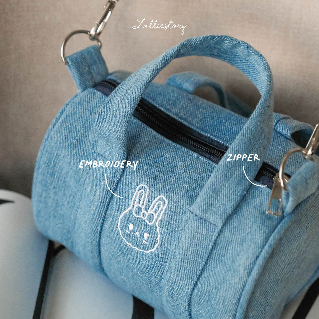 Lolliestory Merchandise Denim Duffle Sling Bag