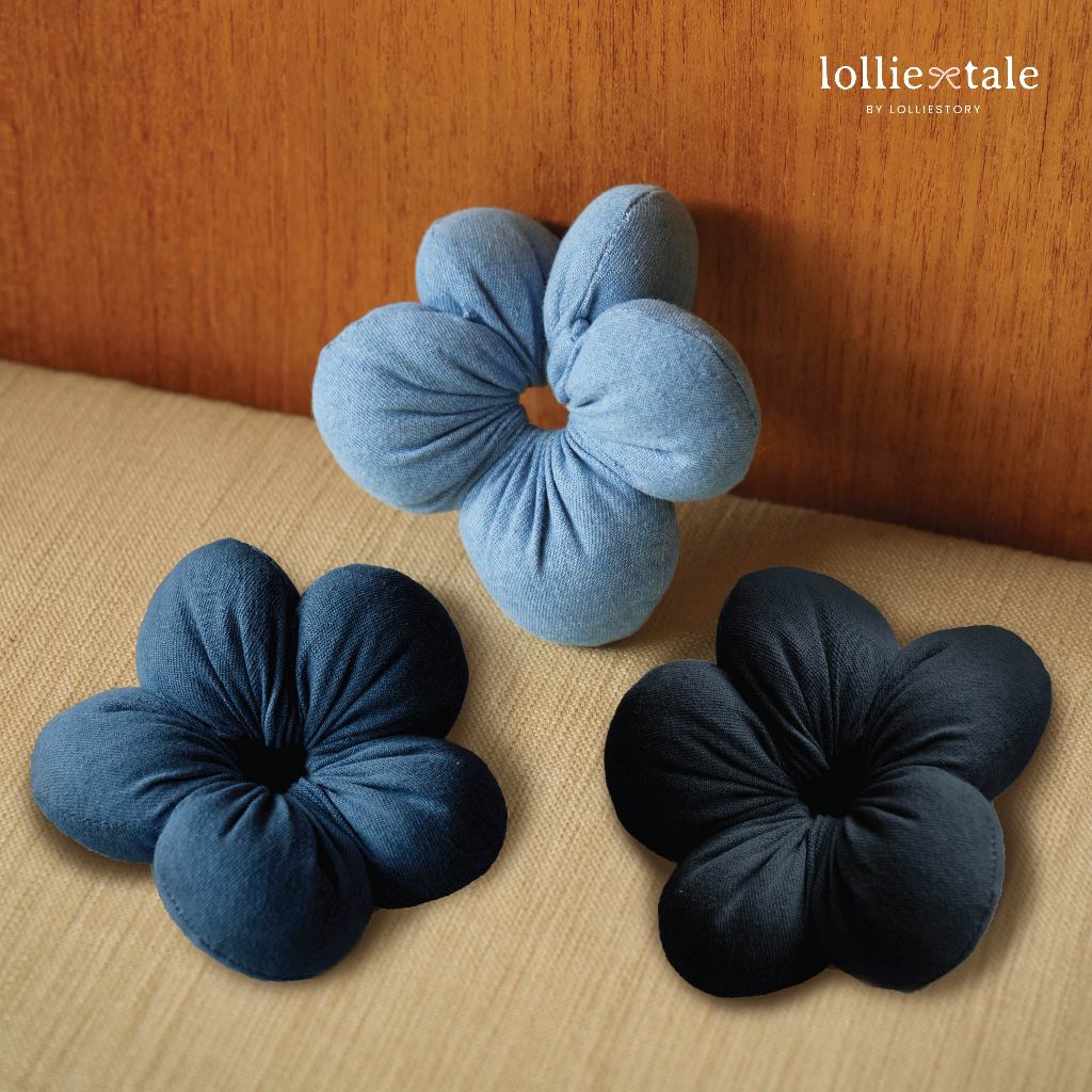 Lolliestory Merchandise Denim Puffy Scrunchie