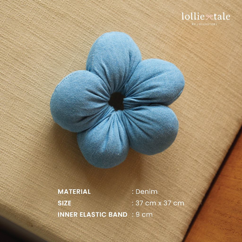 Lolliestory Merchandise Denim Puffy Scrunchie