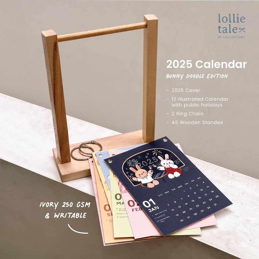 Lolliestory Merchandise 2025 Doodle Desk Calendar