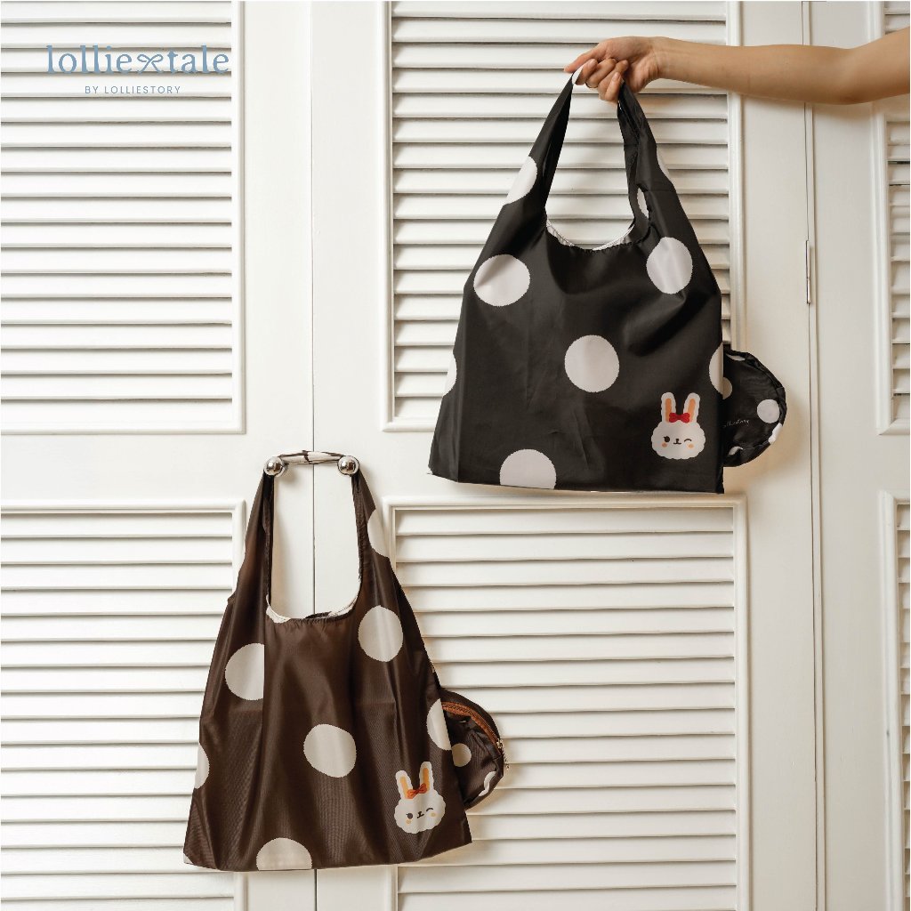Lolliestory Merchandise Polkadot Foldable Shopping Bag
