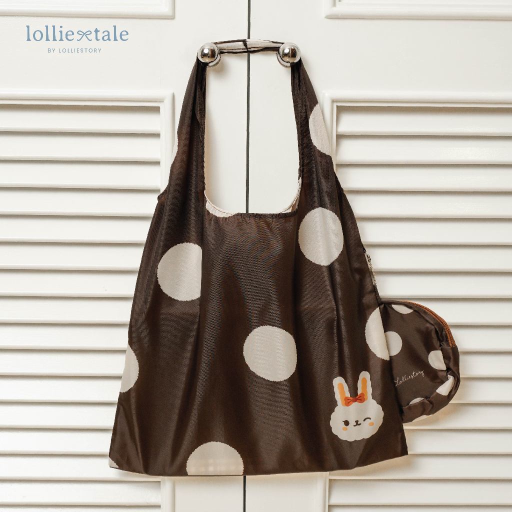 Lolliestory Merchandise Polkadot Foldable Shopping Bag