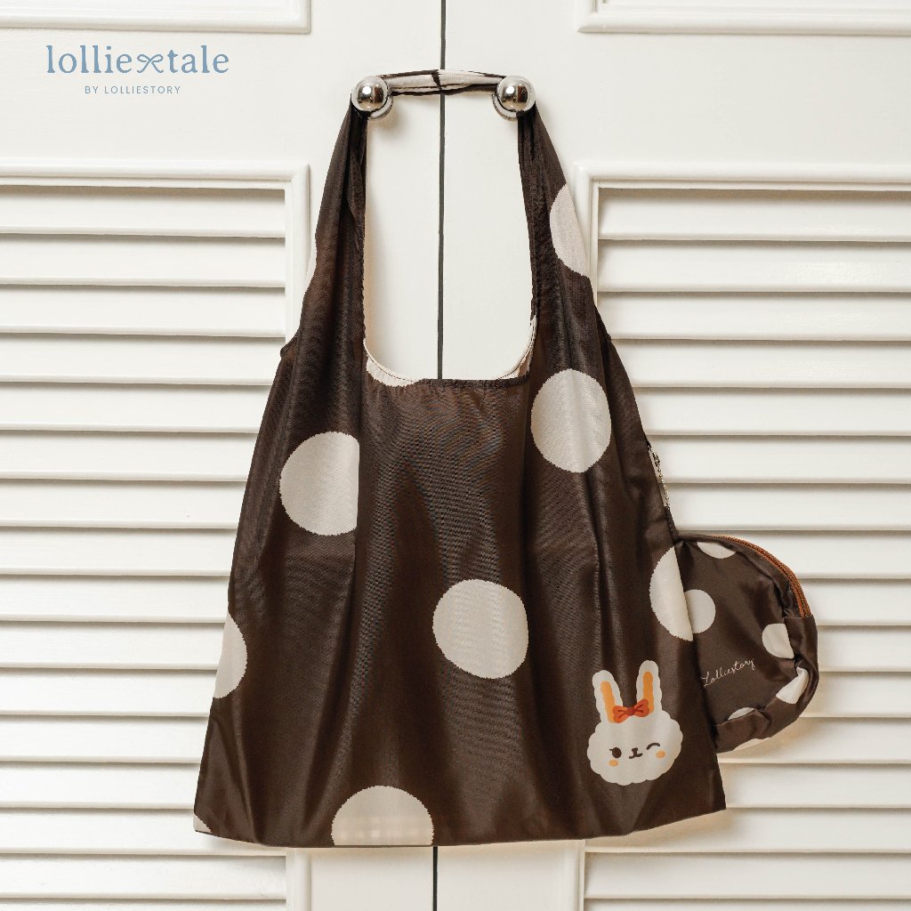 Lolliestory Merchandise Polkadot Foldable Shopping Bag
