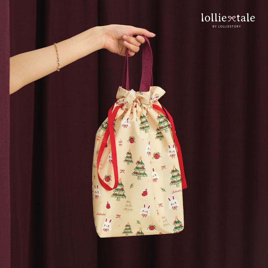 Lolliestory Merchandise Drawstring Christmas Bag