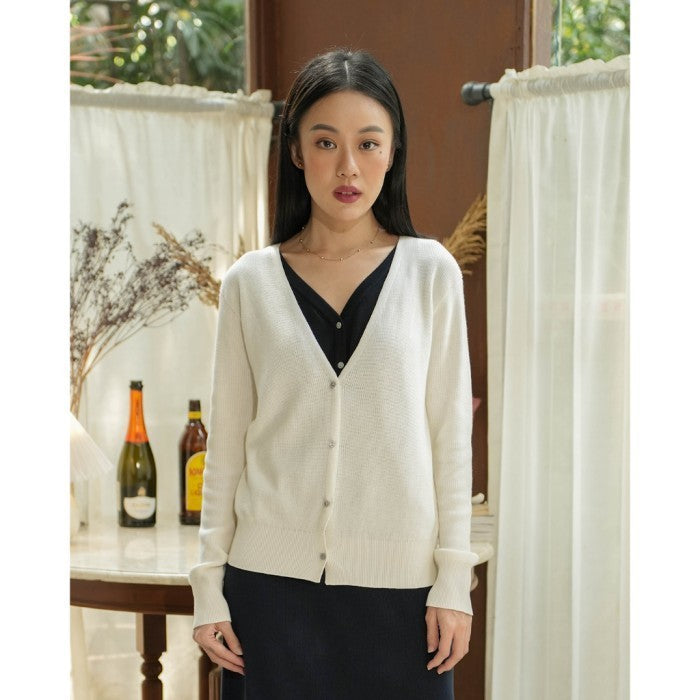 CHERIE - SOLENE CARDIGAN WHITE