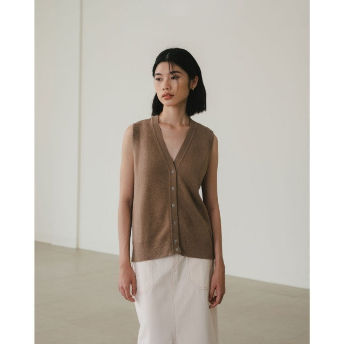 CHERIE - ESME VEST MOCCA