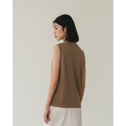 CHERIE - ESME VEST MOCCA