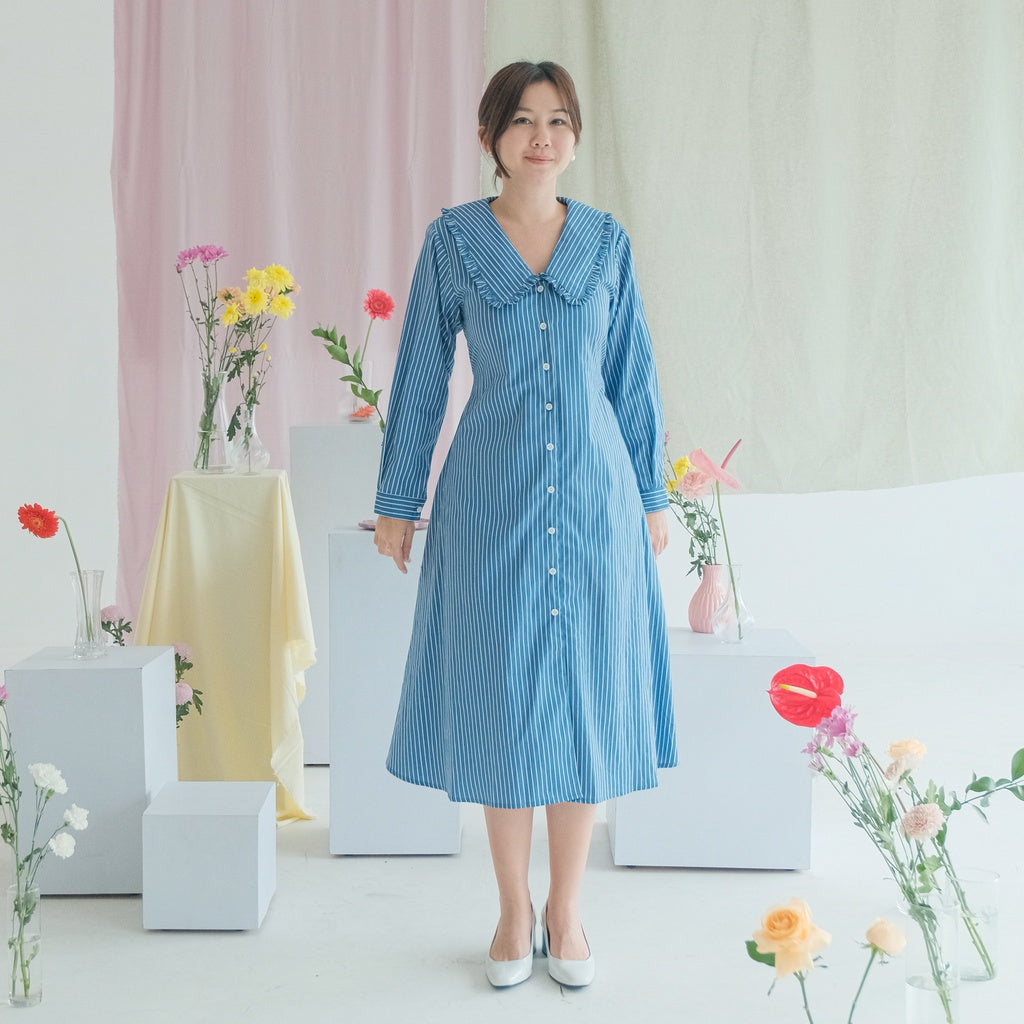 Lolliestory Rolyne Long-Sleeves Midi Dress