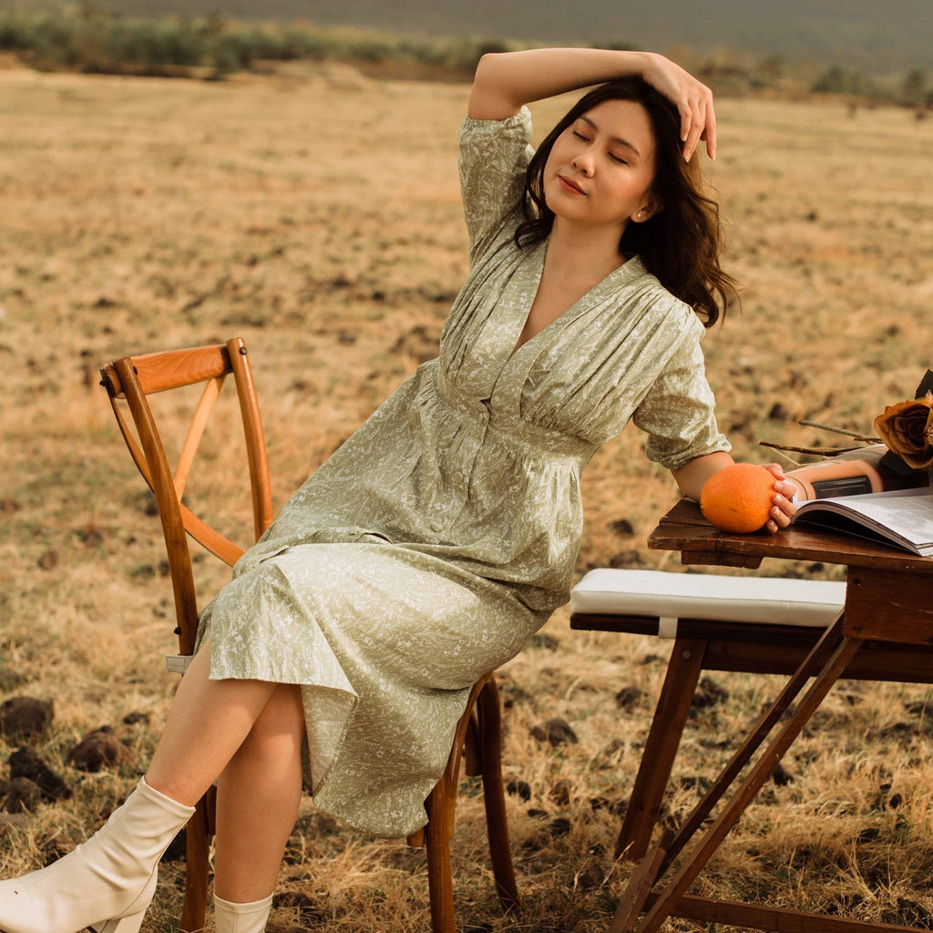 Lolliestory Cali Pattern Midi Dress