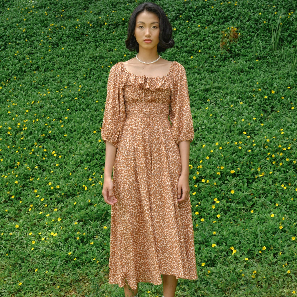 Lolliestory Clarence Floral Midi Dress