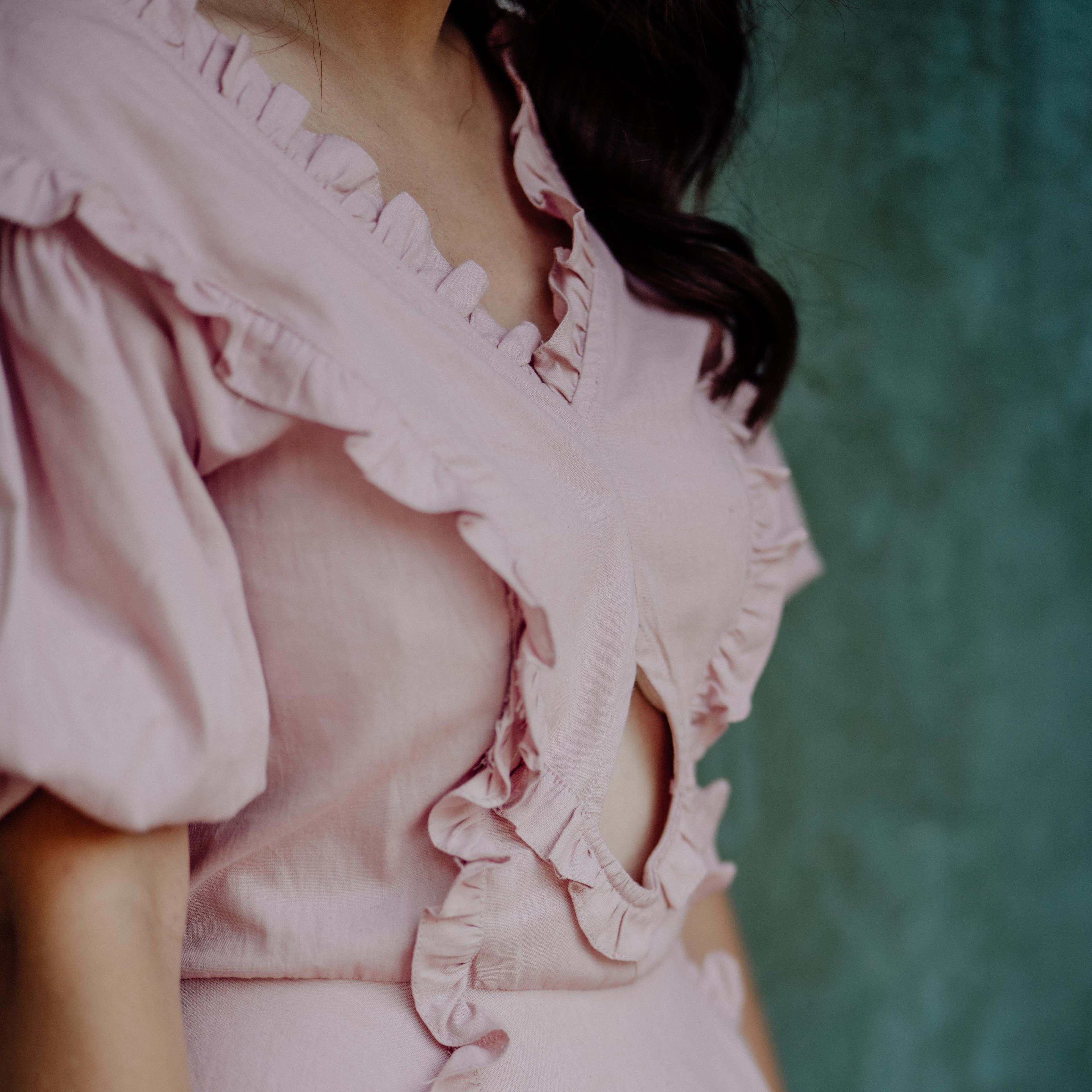 Lolliestory Bernadette Ruffle Cotton Dress - Lolliestory
