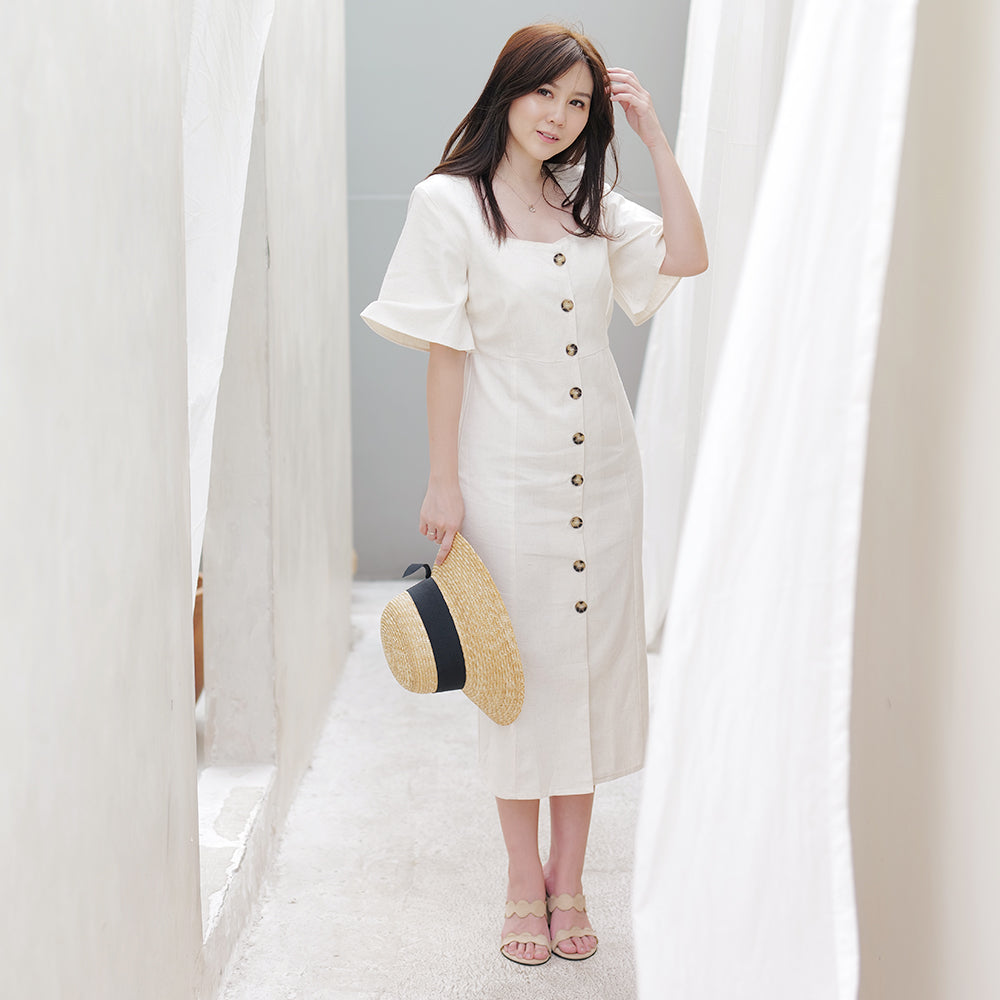 Abel Linen Midi Dress - Lolliestory