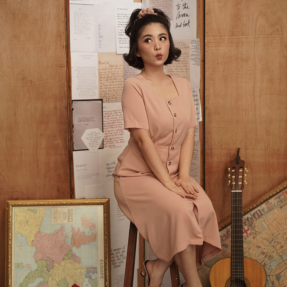 Lolliestory Betty Simple Midi Dress - Lolliestory