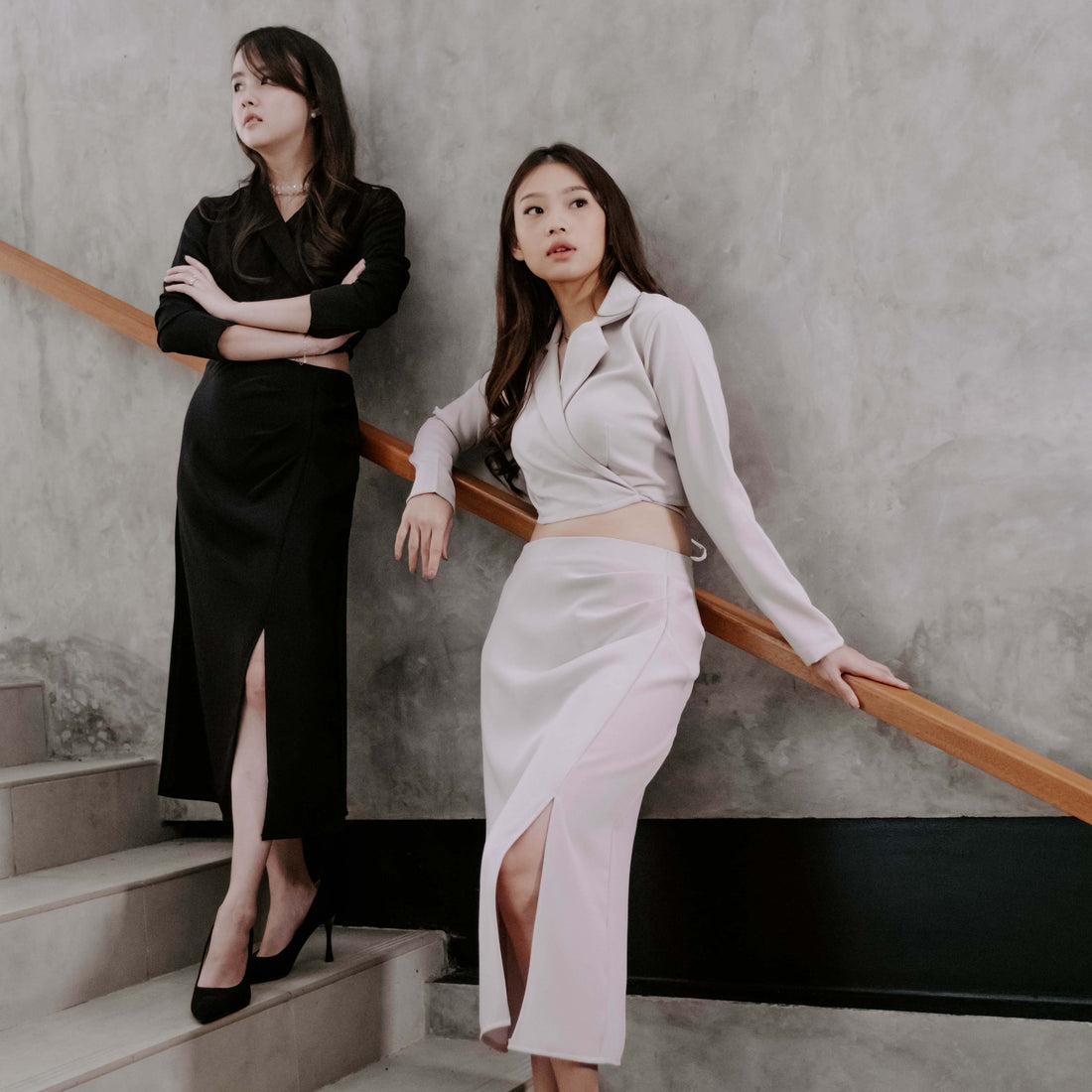 Lolliestory Joel Drapped Slit Skirt