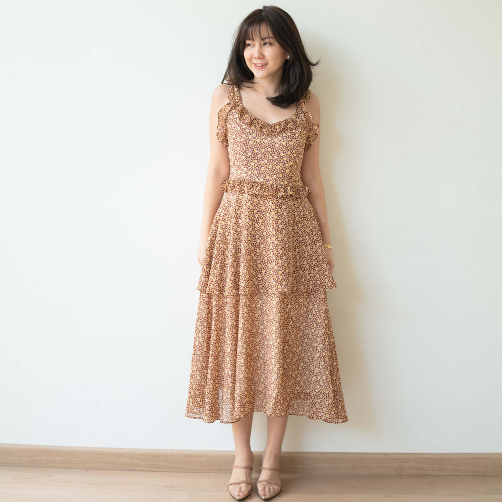 Lolliestory Freesia Floral Midi Dress