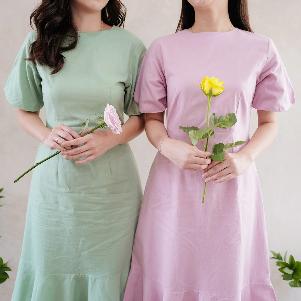 Lolliestory Irene Simple Korean Dress - Lolliestory