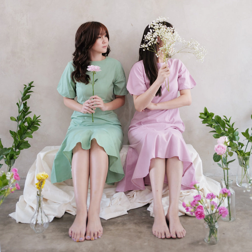 Lolliestory Irene Simple Korean Dress - Lolliestory