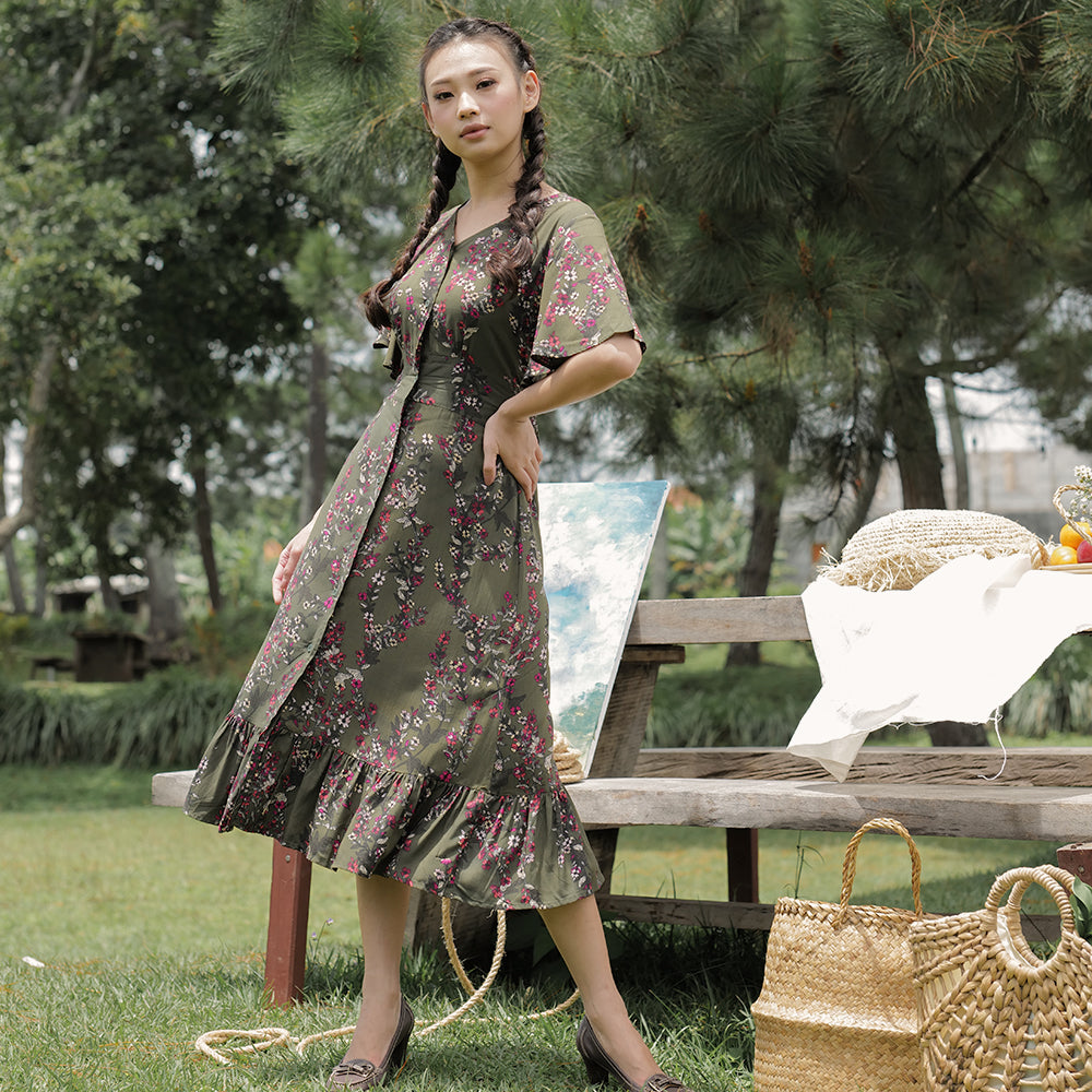 Lolliestory JooEun Slim Midi Dress - Lolliestory