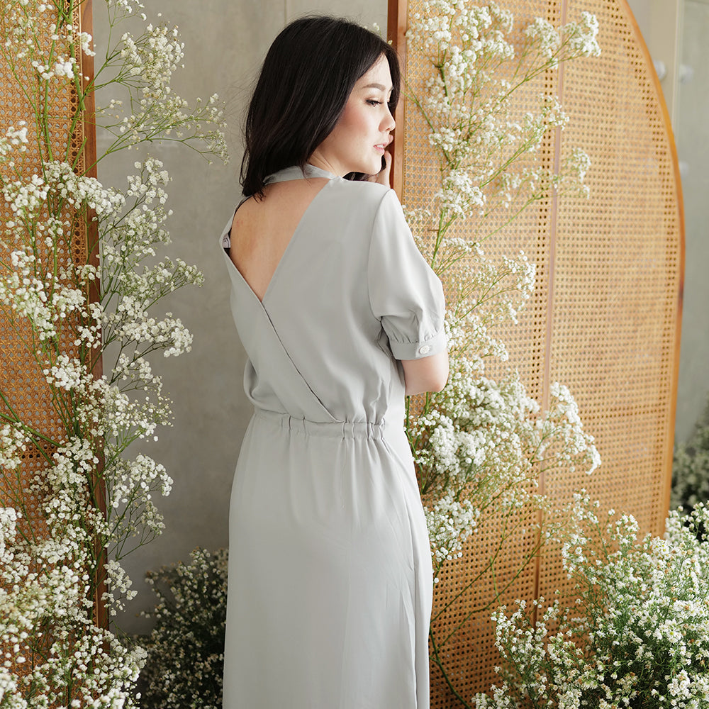 Jovita Simple Midi Dress - Lolliestory