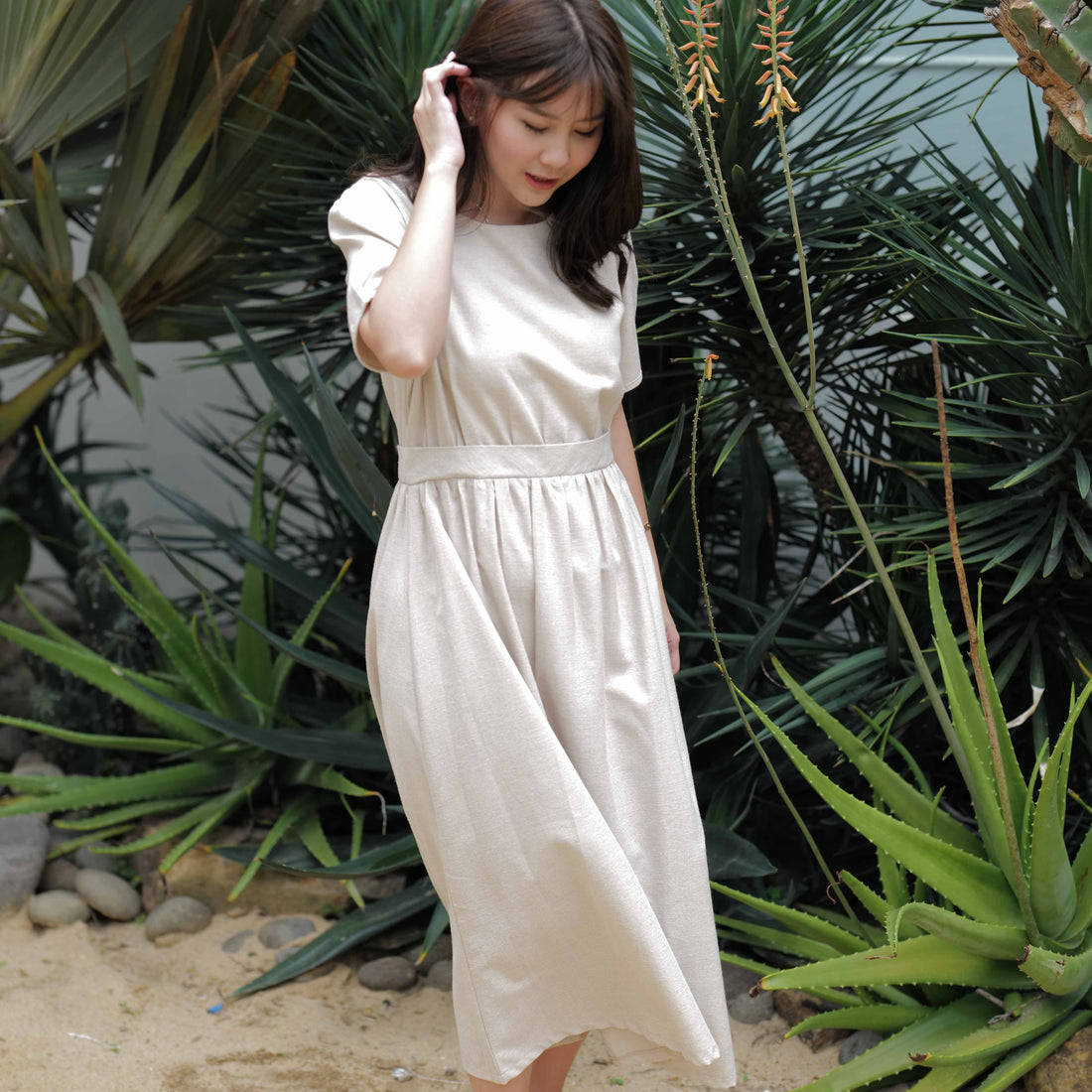 Kezia Simple Midi Dress - Lolliestory