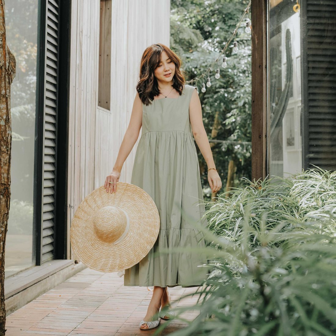 Lolliestory Reesha Cotton Midi Dress - Lolliestory