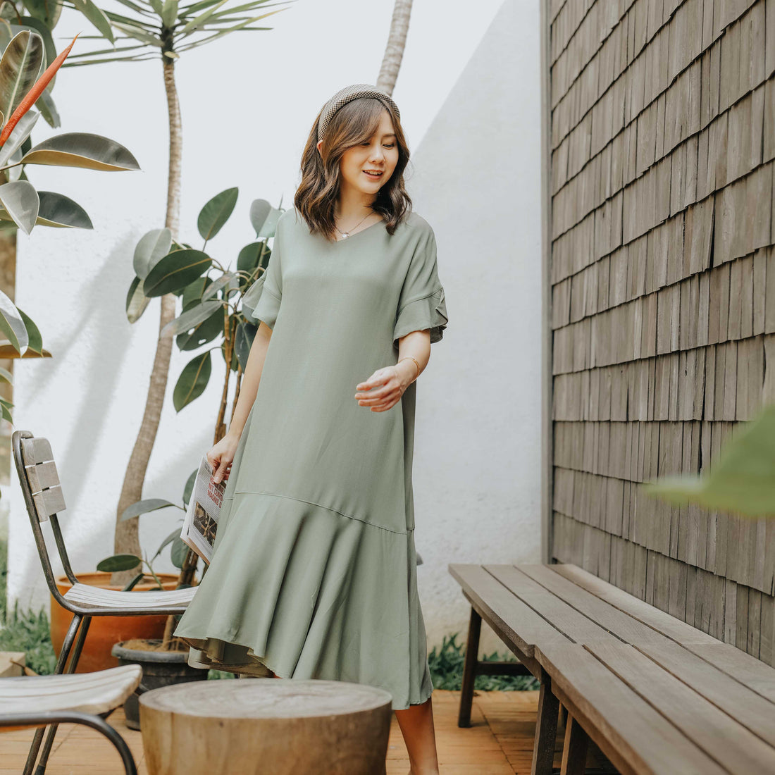Lolliestory Sally Simple Midi Dress
