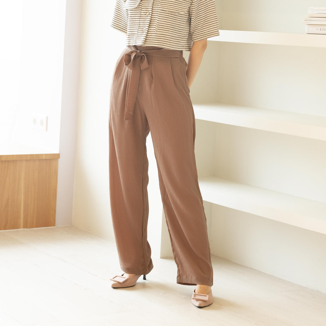 Lolliestory Fleur Cotton Crinkle Pants