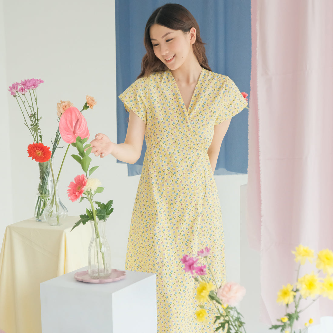 Lolliestory Esther Kimono Midi Dress