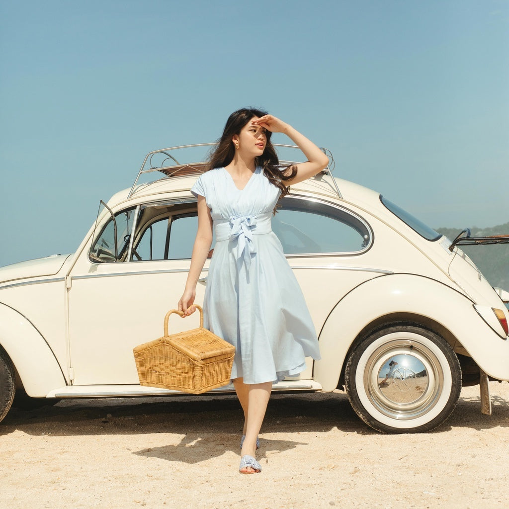 Lolliestory Tabby Ribbon Midi Dress