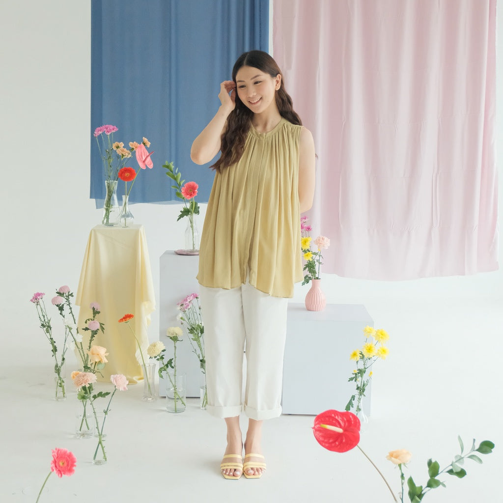 Lolliestory Paisley Cotton Crinkle Top