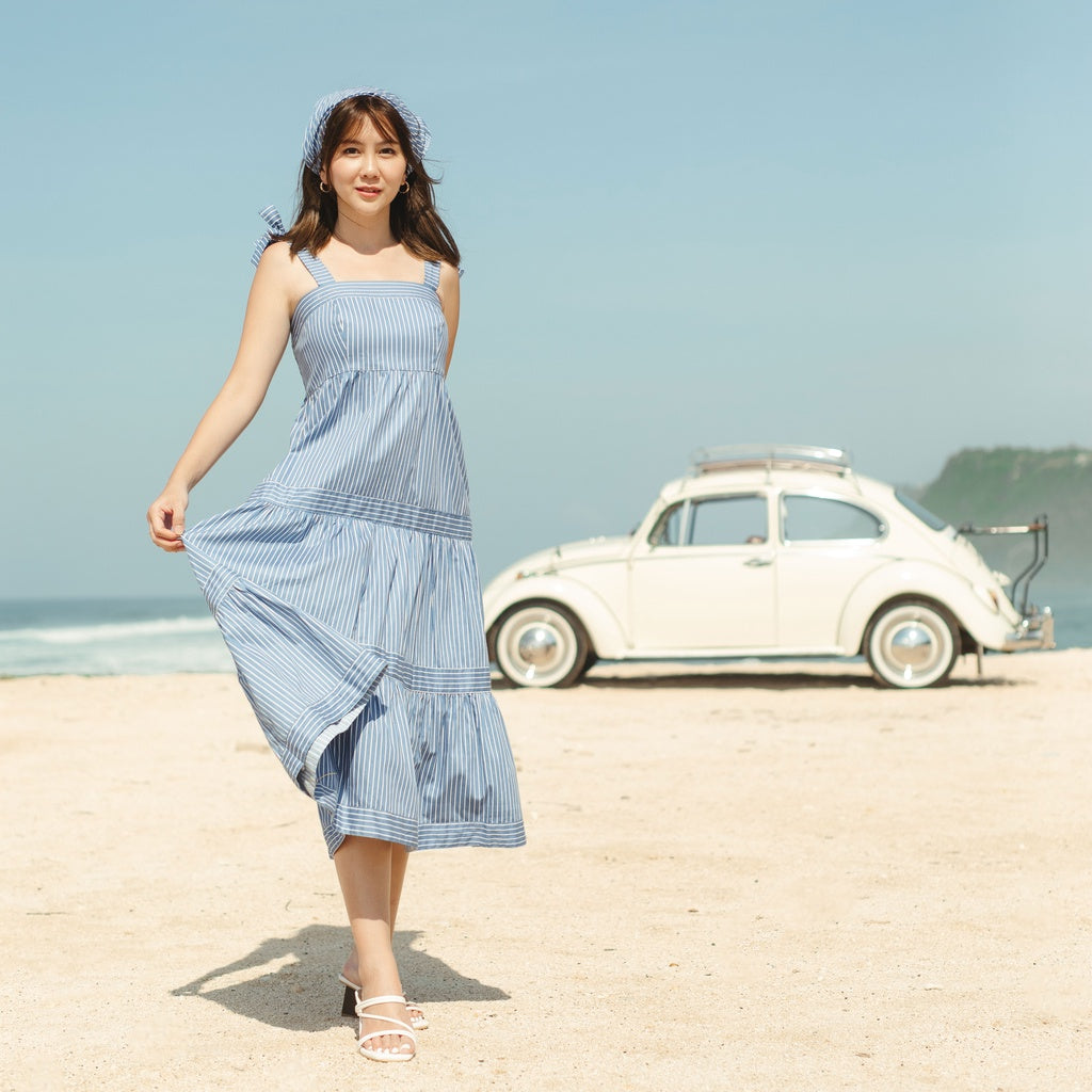 Lolliestory Rheta Stripe Midi Dress